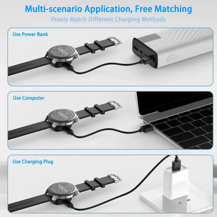 Convertisseur de chargeur sans fil pour montre intelligente Amazfit Balance 2/ Balance/t-rex 3/Helio