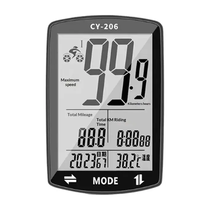 NOUVEAU Compteur de Vitesse GPS pour Vélo, Ordinateur de Vélo, Compteur de Vitesse GPS Étanche, Odomètre de Vélo 2,4 Pouces