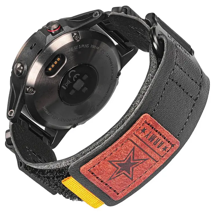 Bracelet de montre en cuir véritable pour Garmin Quickfit 20 22 26mm, bracelets rétro en cuir de vac