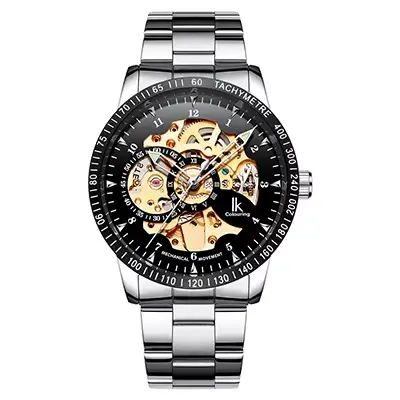 Montre mécanique Seton pour homme, modules de coloration IK, bracelet en acier inoxydable, mode déco