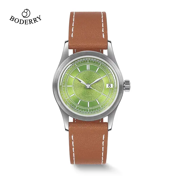 Boderry-Montre mécanique automatique vintage pour homme
