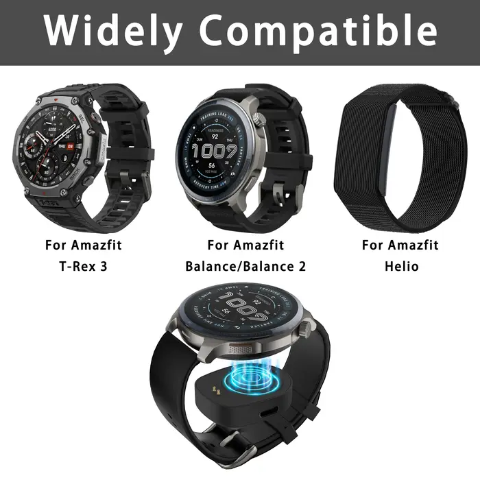 Convertisseur de chargeur sans fil pour montre intelligente Amazfit Balance 2/ Balance/t-rex 3/Helio