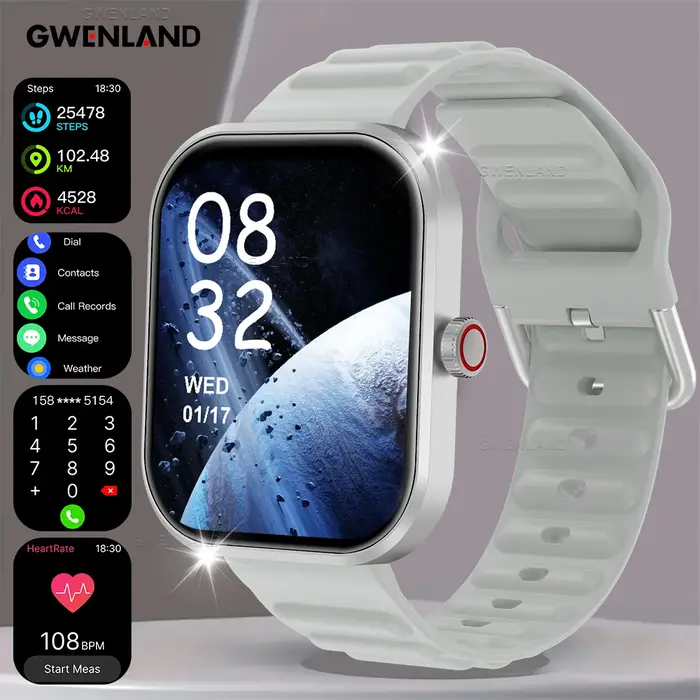 Nouvelle montre connectée pour hommes et femmes - Écran tactile HD 2