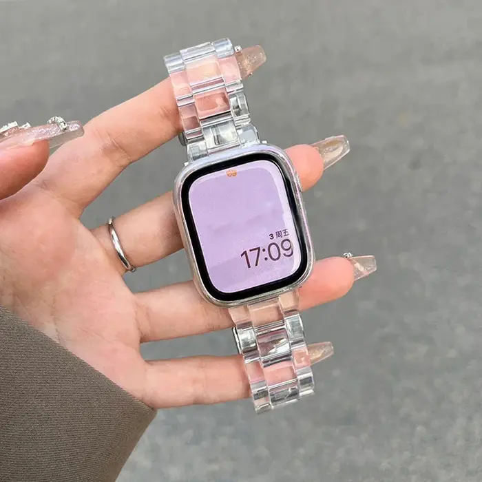 Bracelet en résine arc-en-ciel pour Xiaomi band 8 9 10 pro