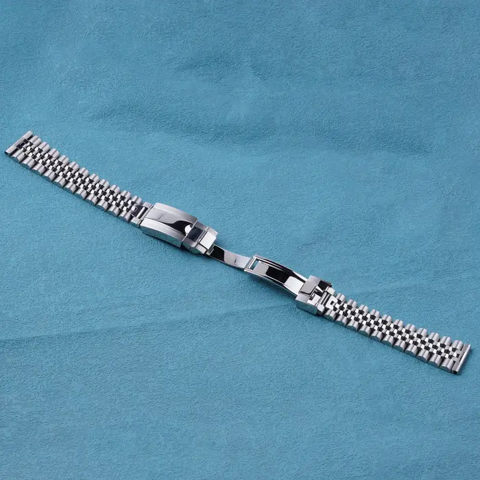 Bracelet de montre de remplacement en acier inoxydable argenté 20 mm 22 mm
