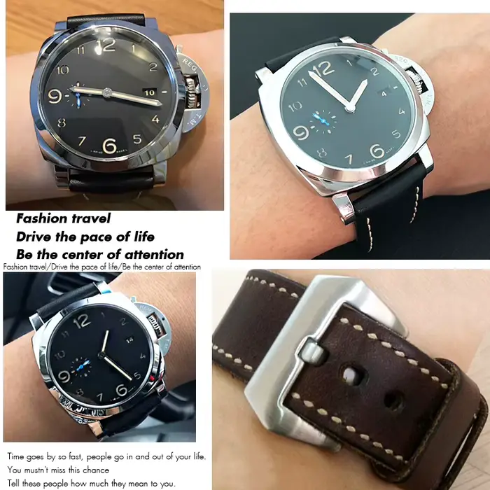 Bracelet de montre en cuir véritable