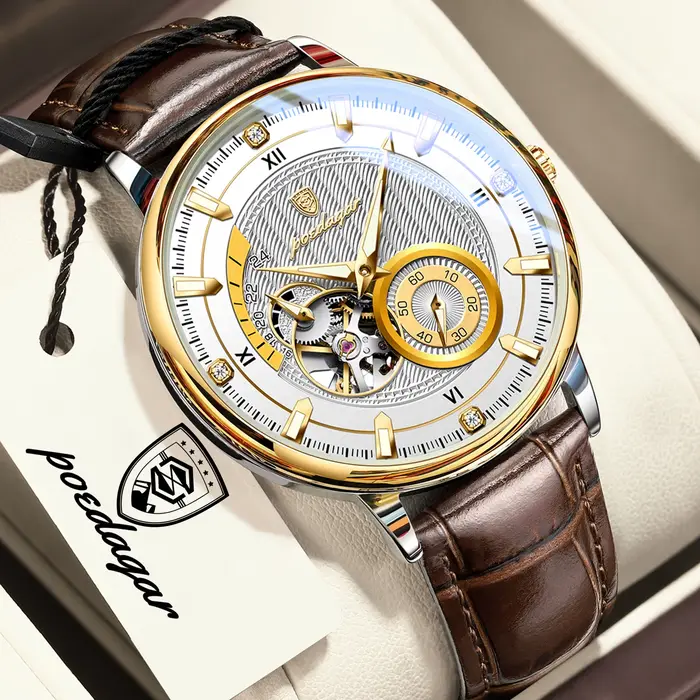 Montre automatique mécanique originale POEDAGAR pour homme