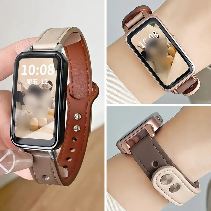 Bracelet en cuir pour Huawei Band 10 9 8