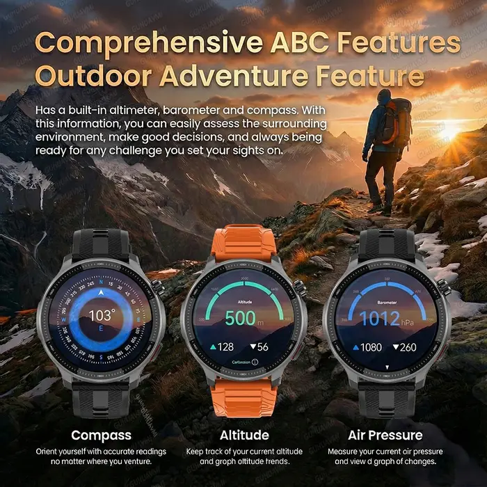 Nouvelle montre connectée GPS avec cartes hors ligne pour hommes