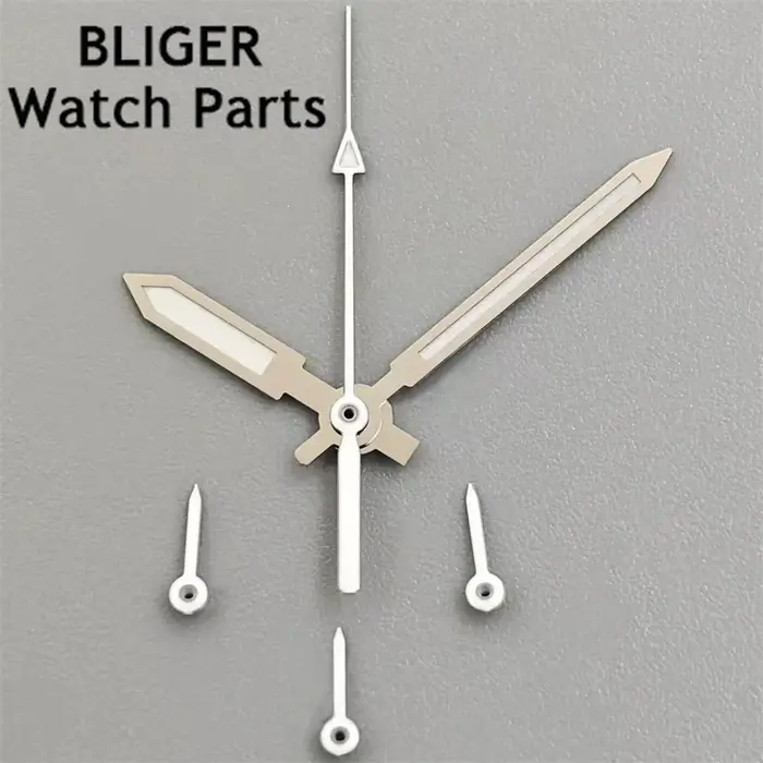 BLIGER – montre modifiée, accessoires manuels, chronométrage multifonctionnel, secondes de course, 6 aiguilles, vert lumineux, mouvement à Quartz VK63