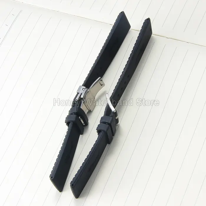 Accessoire de montre en Silicone noir 23mm, résistant aux produits chimiques, Interface droite à séchage rapide, pour Chopard Mille Miglia 168997 168511