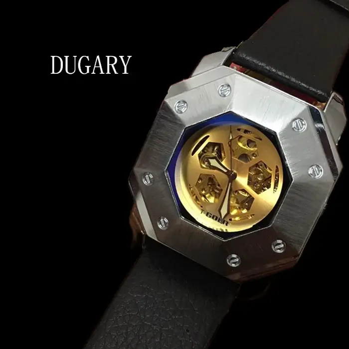 DUGARY montre mécanique automatique conception de football creux étanche pour hommes mode montre-bracelet lumineuse Relogio Masculino horloge