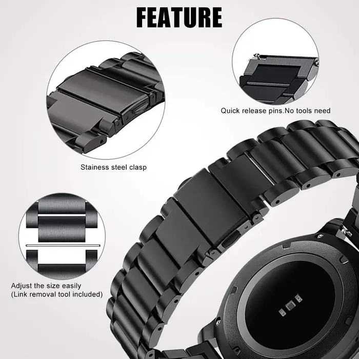 Bracelet en métal pour Mibro GS A1 X1, accessoires de montre intelligente, Bracelet en maille en acier inoxydable pour Mibro C2 T1 Lite, couleur Correa
