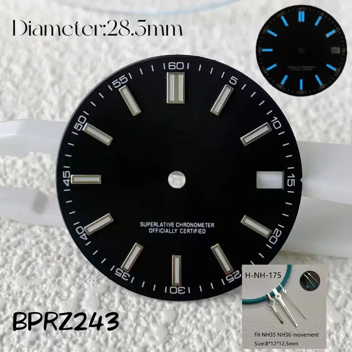 Cadran lumineux bleu avec logo S