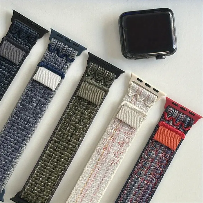 Bracelet en nylon pour Apple Watch, compatible avec les tailles 49/45mm, 44mm, 41mm, 40mm, 46mm, bracelet boucle pour iWatch Series 11, 10, 9, 8, 7, 6, 5, SE, Ultra 1-3