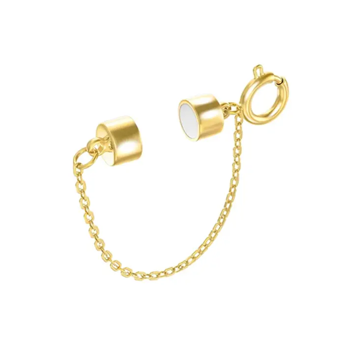 Lot de 5 fermoirs et attaches magnétiques pour bracelets avec chaîne de sécurité, convertisseur d'extension de bracelet anti-chute, fermoirs magnétiques pour bijoux DIY