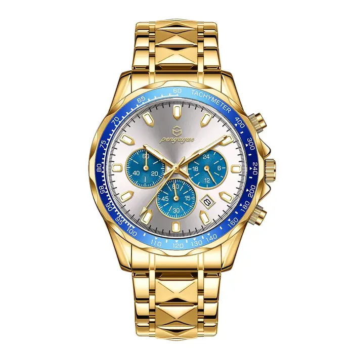 PENGAGAR – montre de luxe pour hommes, originale, étanche, chronographe lumineux, montre-bracelet en