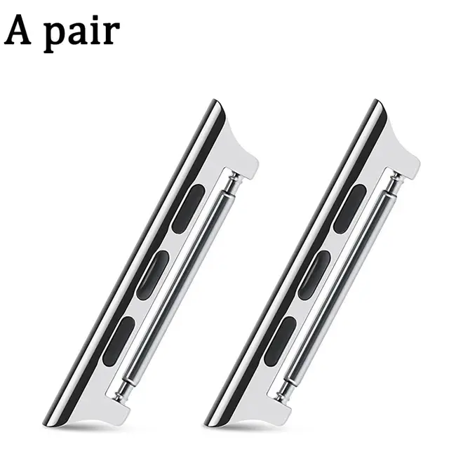 Connecteur métallique pour Apple Watch série 9 8 7 se 6 3, adaptateur de bracelet iWatch 20mm 22mm 4