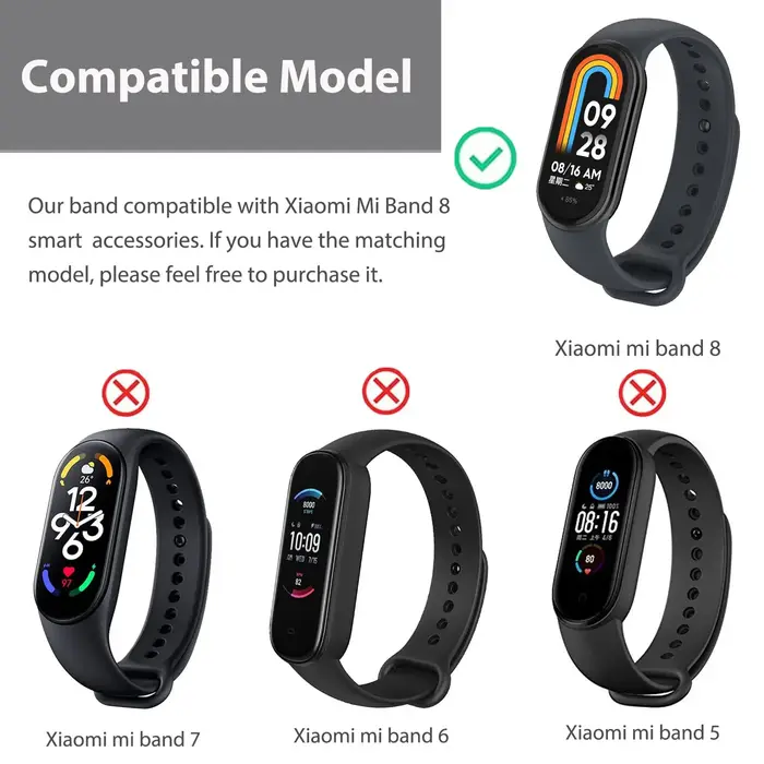 Bracelets de montre pour Xiaomi Mi Band 7 6 5 4 3 starp Bracelet en Silicone