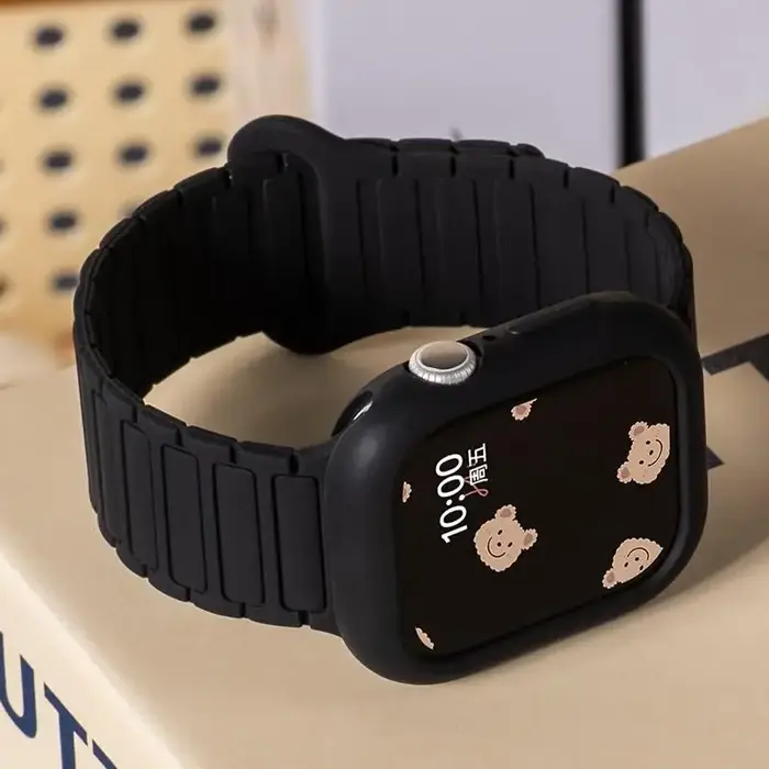 Boîtier + bracelet en Silicone pour Apple Watch 46mm 42mm 49mm 44mm 40mm 45mm 41mm pour iWatch série