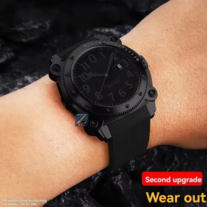 Bracelet de montre en caoutchouc pour Hamilton kaki plongée profonde H78585333 H78505330 H78535380 bracelet étanche 24mm noir jaune bracelets de montre
