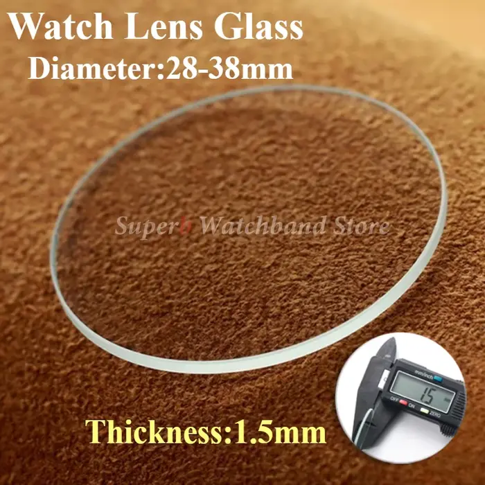 Verre de montre rond trempé plat