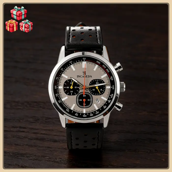 Montre chronographe sportive étanche à quartz lumineuse