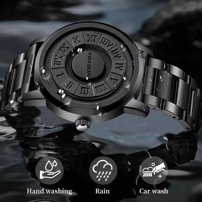 Montre de luxe avec pointeur magnétique pour homme