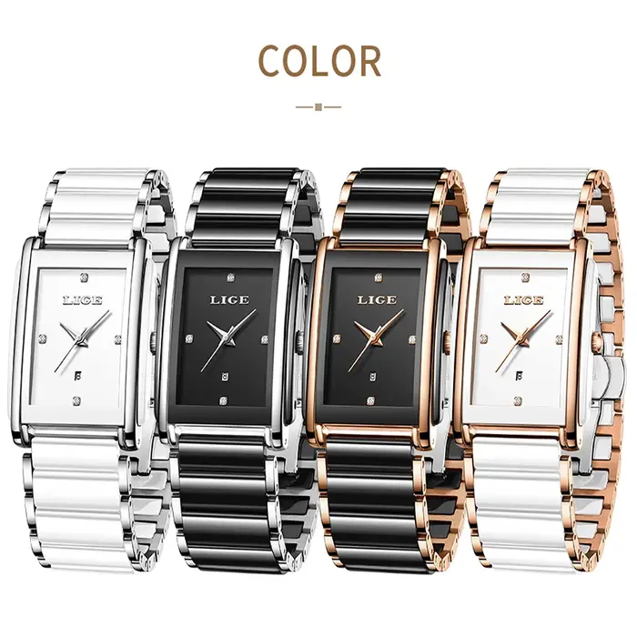 LIGE 2026 NOUVELLE Montre Femme de Luxe Tendance Bracelet Céramique Étanche Montre-Bracelet à Quartz pour Femme Relogio Feminino