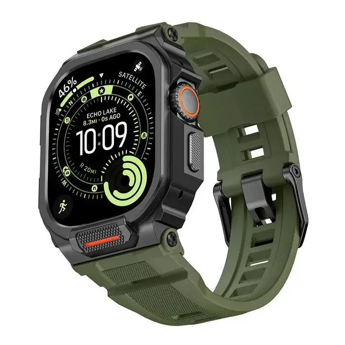 Bracelet d'intégration robuste avec étui pour Apple Watch 46mm 49mm