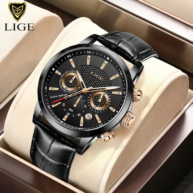 LIGE 2025 montre hommes mode sport horloges à Quartz