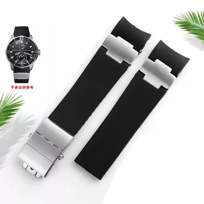 25mm * 12mm accessoires de montre étanche en caoutchouc de Silicone bracelet