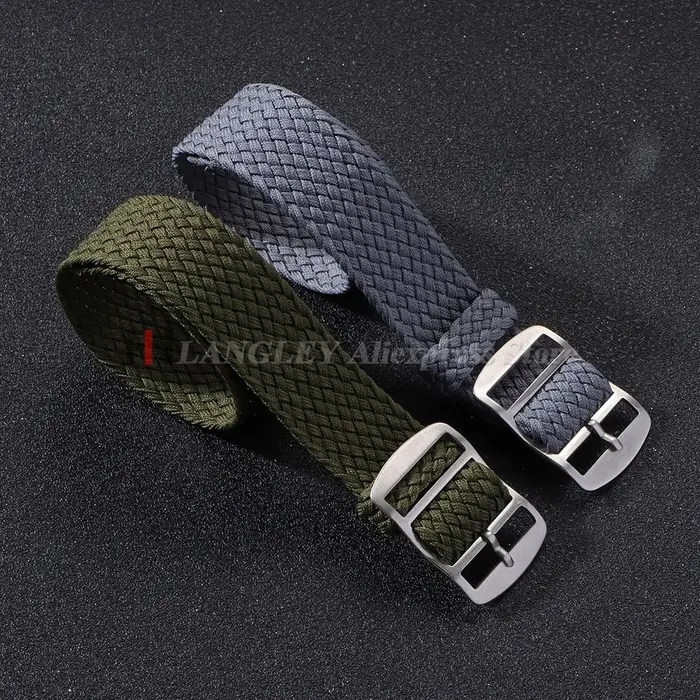 Bracelet de montre en nylon tissé pour Perlon pour Moonswatch