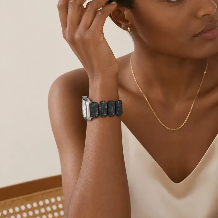 Bracelet pour Apple Watch, 45mm 44mm 42mm 40mm 41mm 38mm, en résine élastique, à la mode, correa iwatch series12 11 9 8 7 Ultra3/2/1