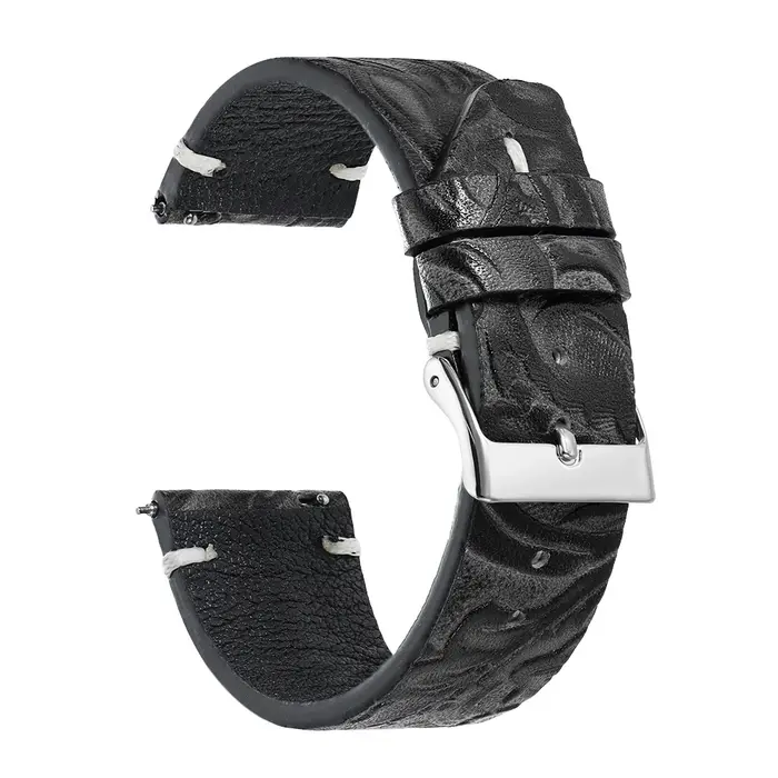 Vintage véritable 20 22mm rétro imprimé motif peau de vache Bracelet de montre bracelets pour Seiko