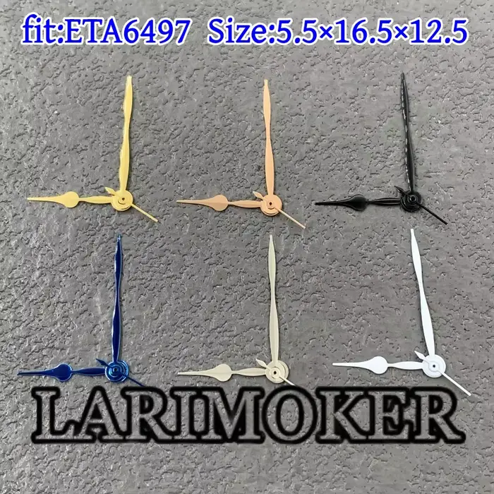 LARIMOKER ETA6497 aiguilles de montre or Rose blanc bleu noir argent et or