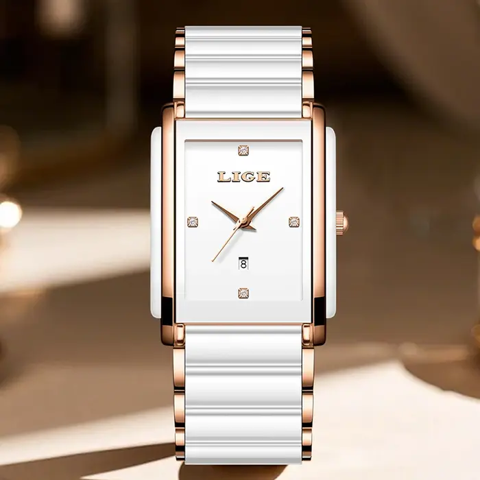 LIGE 2026 NOUVELLE Montre Femme de Luxe Tendance Bracelet Céramique Étanche Montre-Bracelet à Quartz pour Femme Relogio Feminino