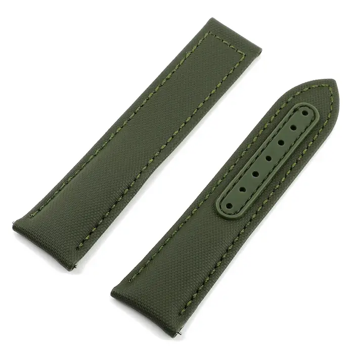 Bracelet de montre en tissu voile 20mm 22mm Beige gris vert noir
