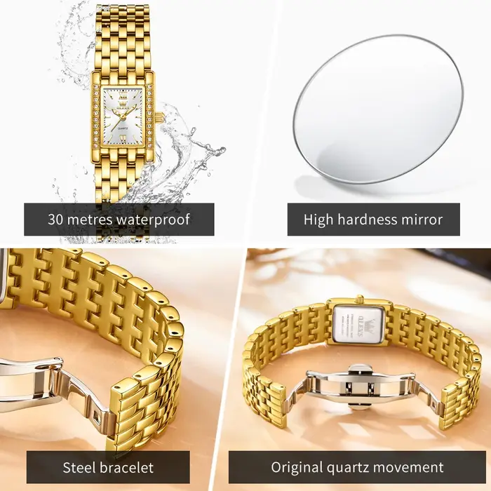 OLEVS 3700 élégant Original femmes scintillant montre à Quartz