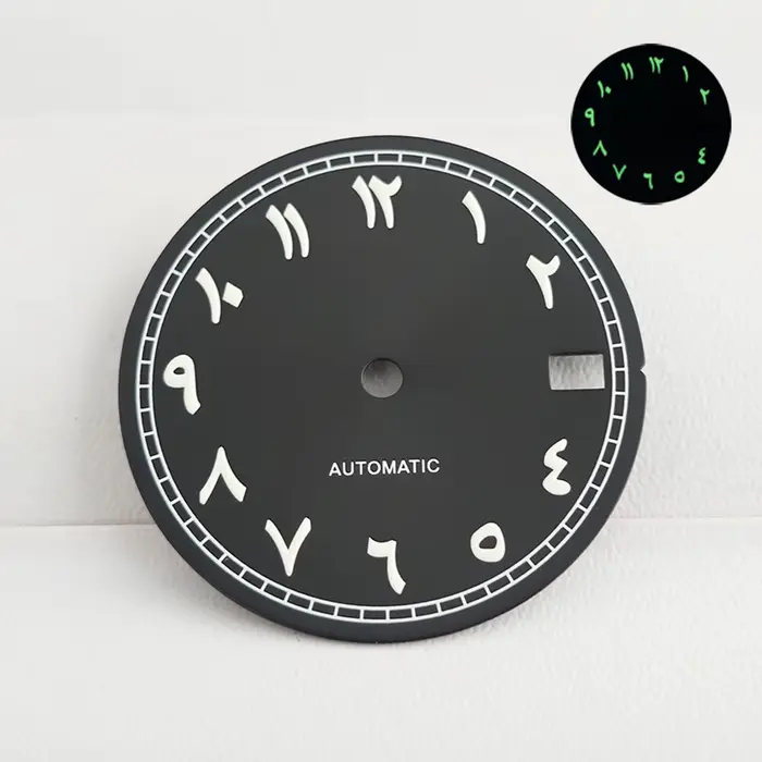 Montre pour hommes, cadran numérique arabe NH35