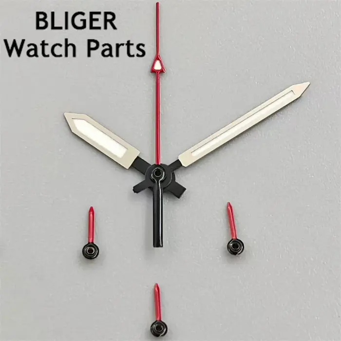 BLIGER – montre modifiée, accessoires manuels, chronométrage multifonctionnel, secondes de course, 6 aiguilles, vert lumineux, mouvement à Quartz VK63