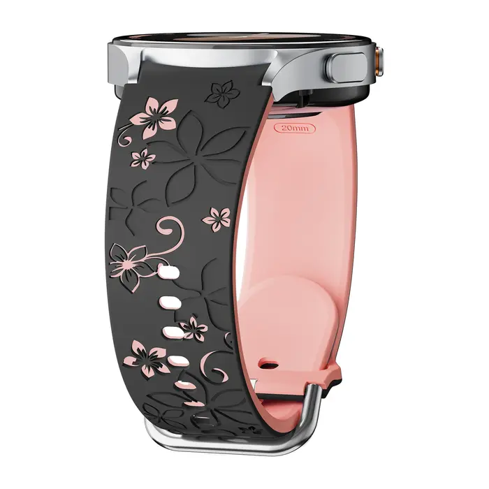 Bracelet classique en Silicone gravé pour Samsung Galaxy Watch 8/8
