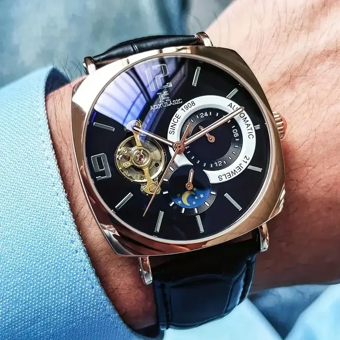 Montre mécanique vintage élégante pour homme