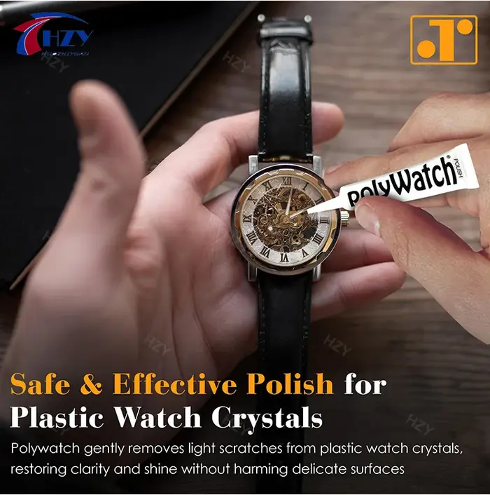 Pâte à polir Polywatch 5g pour montres en plastique et acrylique, éliminateur de rayures, pâte de ponçage pour réparation de lunettes, outils de polissage et de réparation