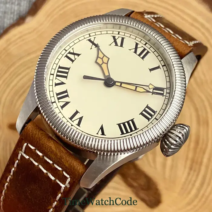 Montre automatique vintage de plongée Tandorio pour hommes, étanche 20 BAR, mouvement japonais NH35A PT5000, chiffres romains, verre saphir, 39 mm