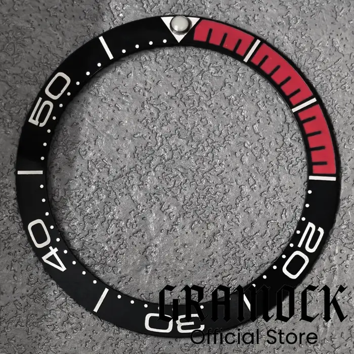 GRAMOCK 38mm aluminium brossé bordeaux rouge Vintage vert montre lunette lumineuse ajustement 41mm b