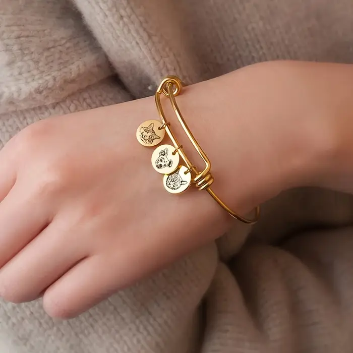 Bracelet personnalisé avec avatar d'animal de compagnie