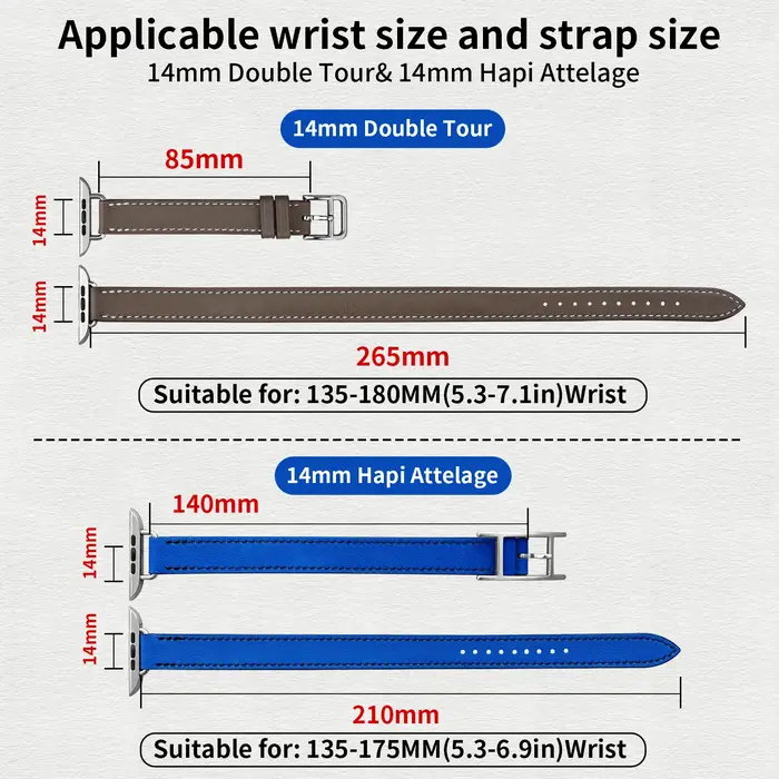 2025 nouveau bracelet en cuir de vache Double Tour pour Apple Watch Ultra 3 2