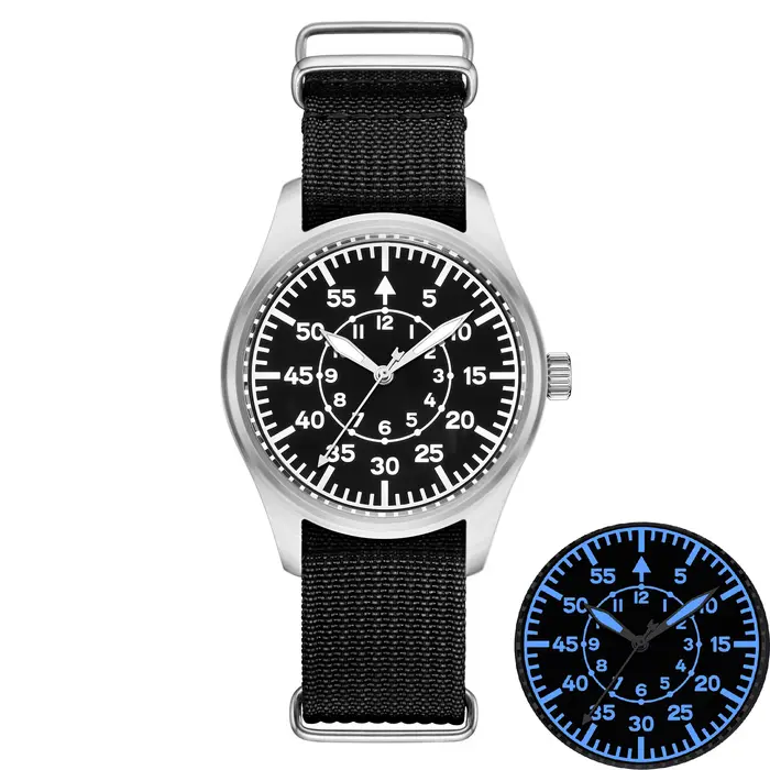 DD40mm Vh31 Beat Quartz hommes montres saphir cristal étanche 5Bar 316L acier inoxydable vintage pil