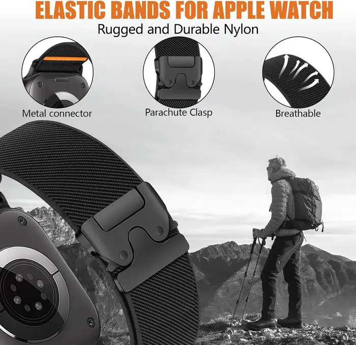 Sangles de parachute pour Apple Watch ultra 3 Band 49mm 45mm 46mm 44mm 42mm 40mm 41mm bracelet correa IWatch Series 11 10 9 8 7 6 SE